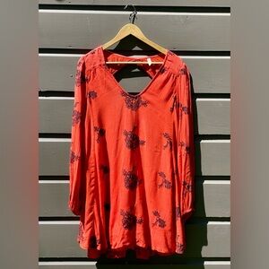 Free People Embroidered Boho Mini Dress